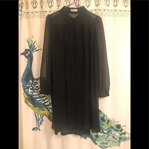 Earth music & ecology pleated chiffon dress